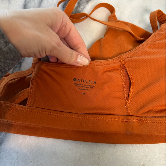 Athleta Elation Bra in Foliage Orange Sz M - Picture 5 of 5